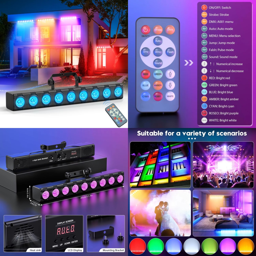 Event Party Dj - 36W RGBウォールウォッシャー投光器、屋内ステージ照明用、DMX制御、教会、結婚式、パーティー、ディスコ、DJイベント用ウォールウォッシャー