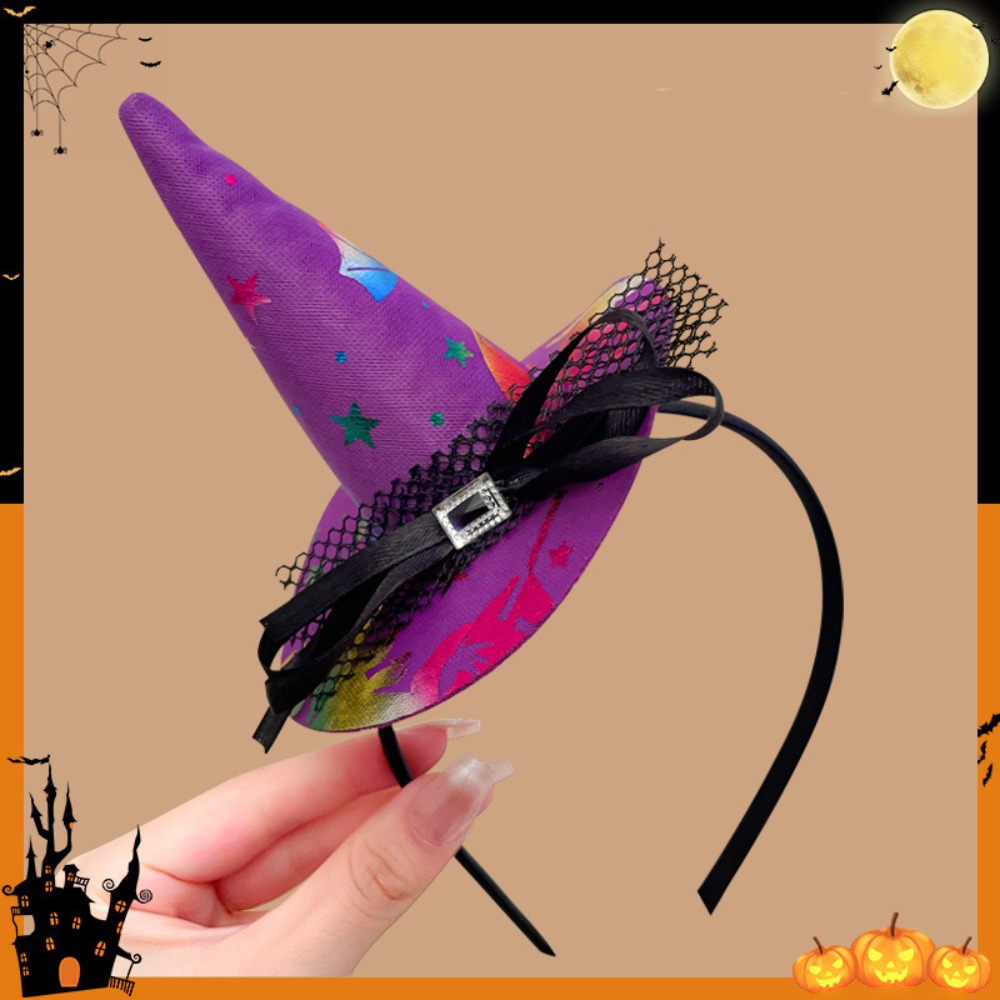 Party Hat Cone - パーソナリティスパイダーハロウィン魔女帽子ヘッドバンドゴーストパンプキンハロウィンパーティーヘアバンドスカル漫画コーンハットヘアフープレディ