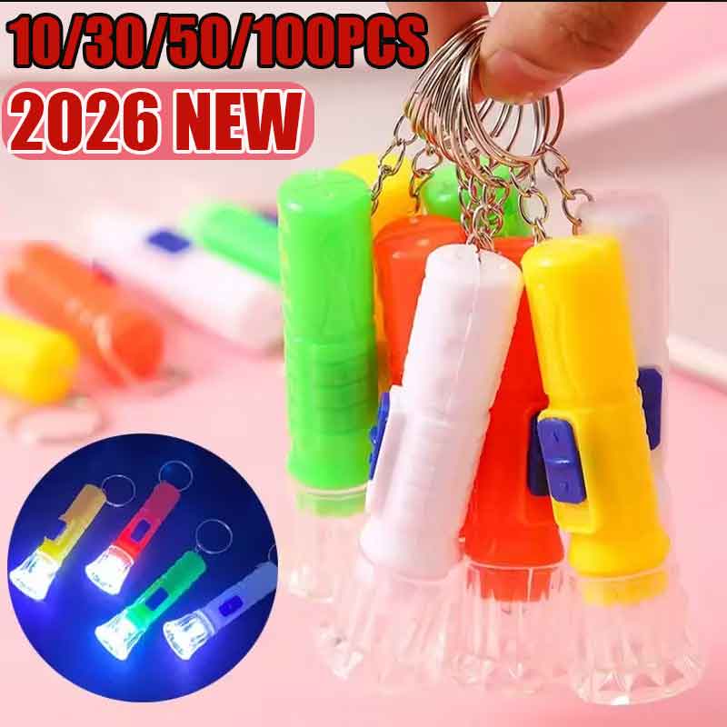 Party Favor Bag - 10/30/50/100 個ミニ子供用 LED 懐中電灯ランプおもちゃ子供の誕生日パーティーの記念品ピニャータフィラーグッディバッグギフト教室用