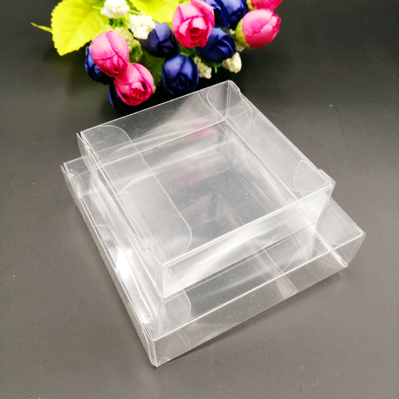 Event Party Box - 50 個 ABB クリア透明 PVC プラスチックボックス包装ウェディングギフトボックスジュエリー収納ボックスクリスマスキャンディー小さなギフトボックス