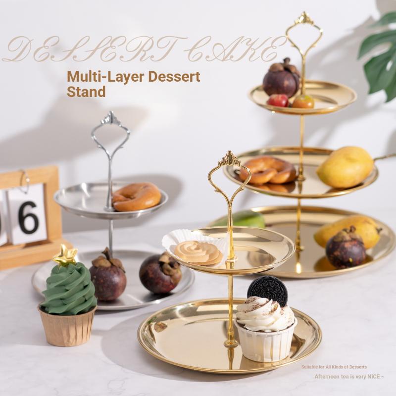 Cupcake Stand Tier - ゴールドシルバー2/3段ケーキスタンド、パーティーデザートディスプレイタワー、ホリデーギャザリング用エレガントなサービングスタンド、カップケーキスタンドデコレーション