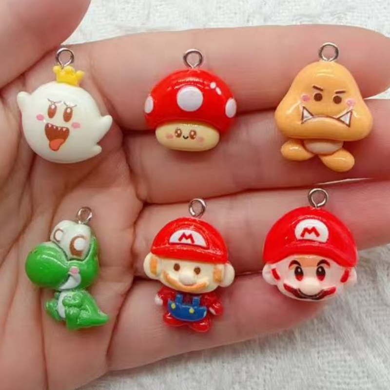Event Party - 10個入り樹脂製漫画ペンダント、DIYジュエリー製作イヤリング、キーホルダーアクセサリー