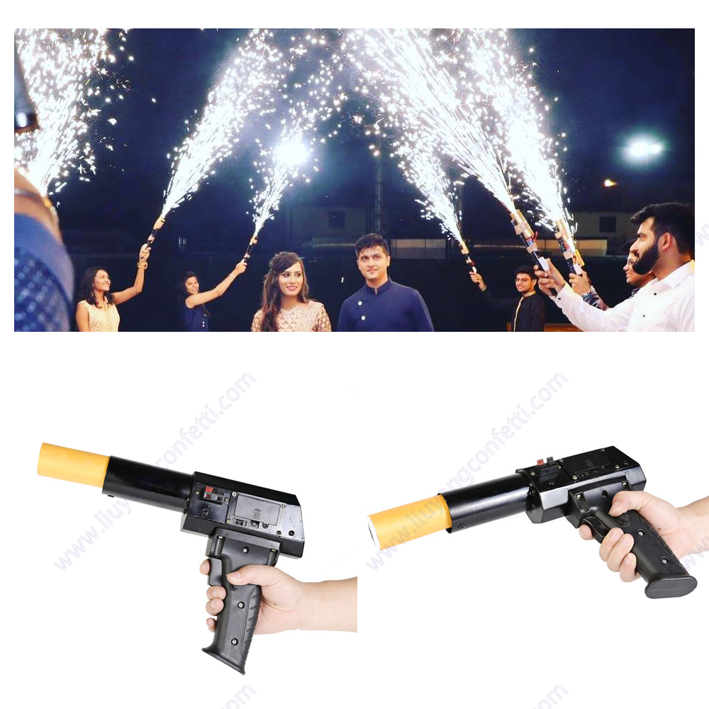 Confetti Cannon Tube - コールドプロガン,ハンドヘルドshoot点火パーティーステージ噴水花火スパーク発射システムマシン結婚式高温コート装置