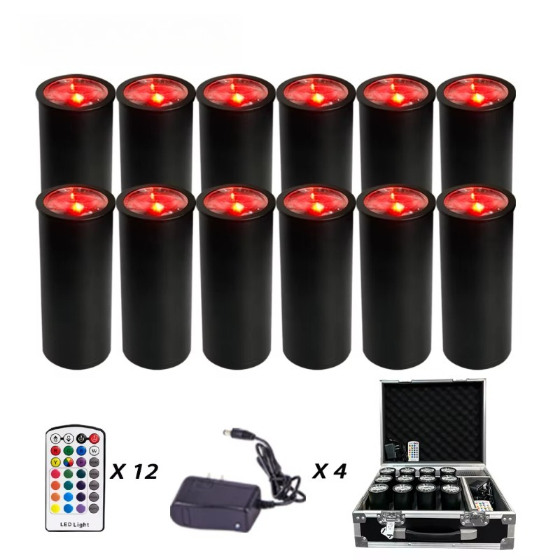 Event Party Dj - 1x15W RGBAW UV LEDピンスポットエフェクトライトバッテリー駆動ワイヤレスリモコンステージランプ結婚式DJパーティーイベント装飾用