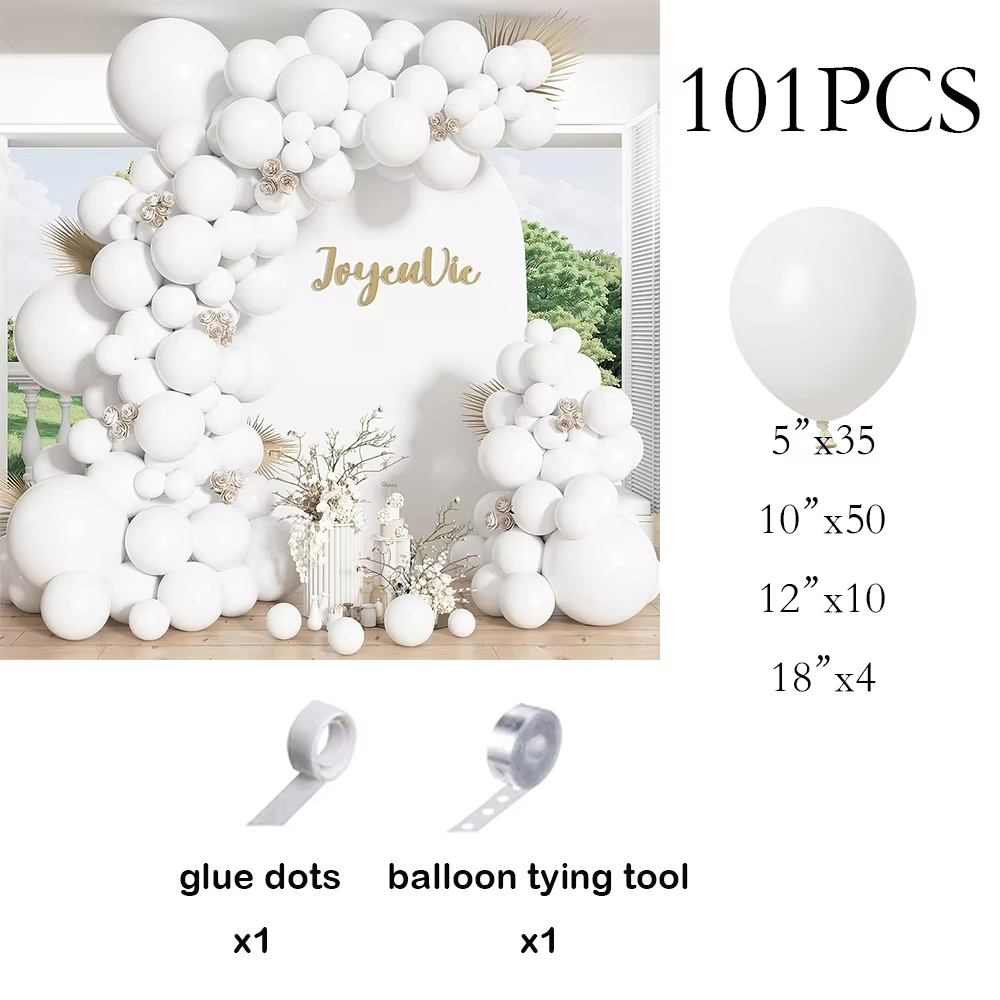 ウェディングテーマバルーンガーランドキット ホワイトバルーン - Balloon Arch Kit のレビューと価格