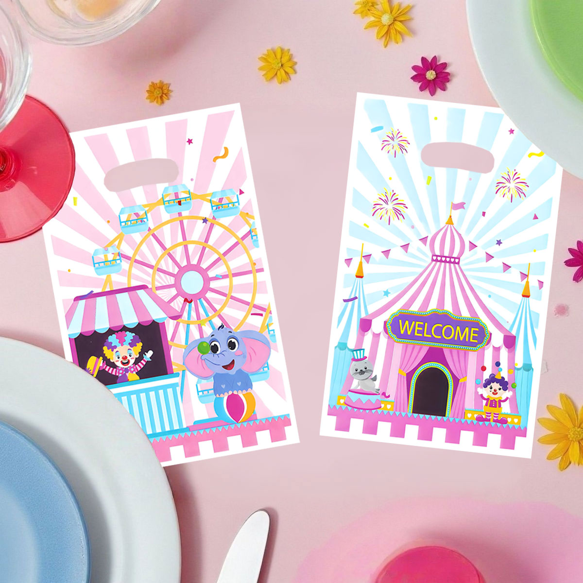 20個/40個入りパーティーギフトバッグ、遊園地やサーカスを - Party Event Supply Store のレビューと価格