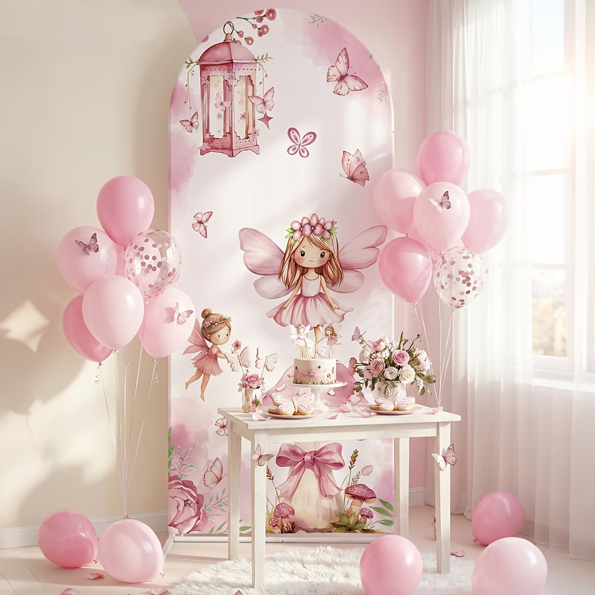 妖精とキノコの背景、甘い女の子、プリンセス、誕生日、デザート - Dessert Table Backdrop のレビューと価格