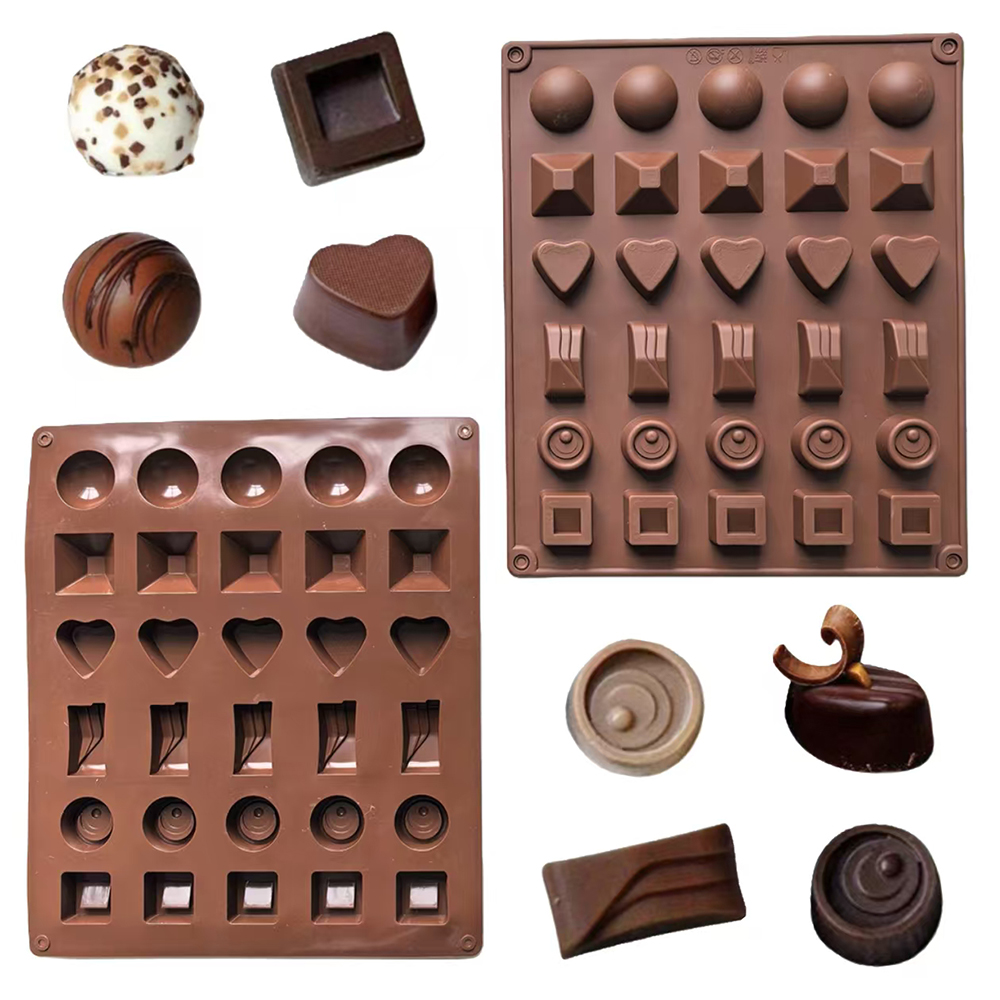 30穴6セットの半円形チョコレートベーキングシリコンモールド - Cupcake Stand Tier のレビューと価格