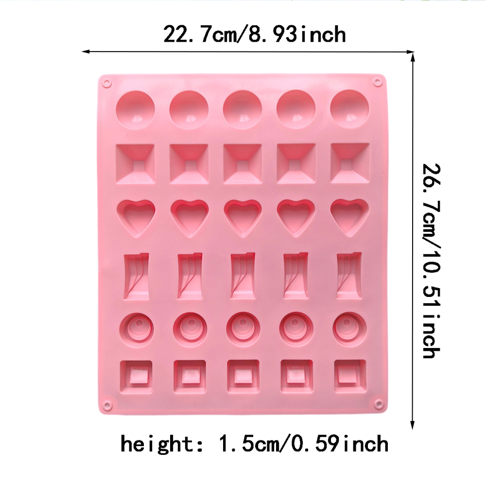 30穴6セットの半円形チョコレートベーキングシリコンモールド - Cupcake Stand Tier のレビューと価格