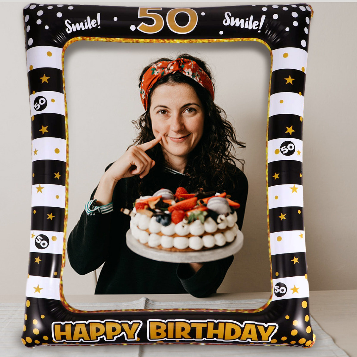 誕生日パーティー用フォトブースフレーム装飾小道具、インフレー - Photo Booth Frame のレビューと価格