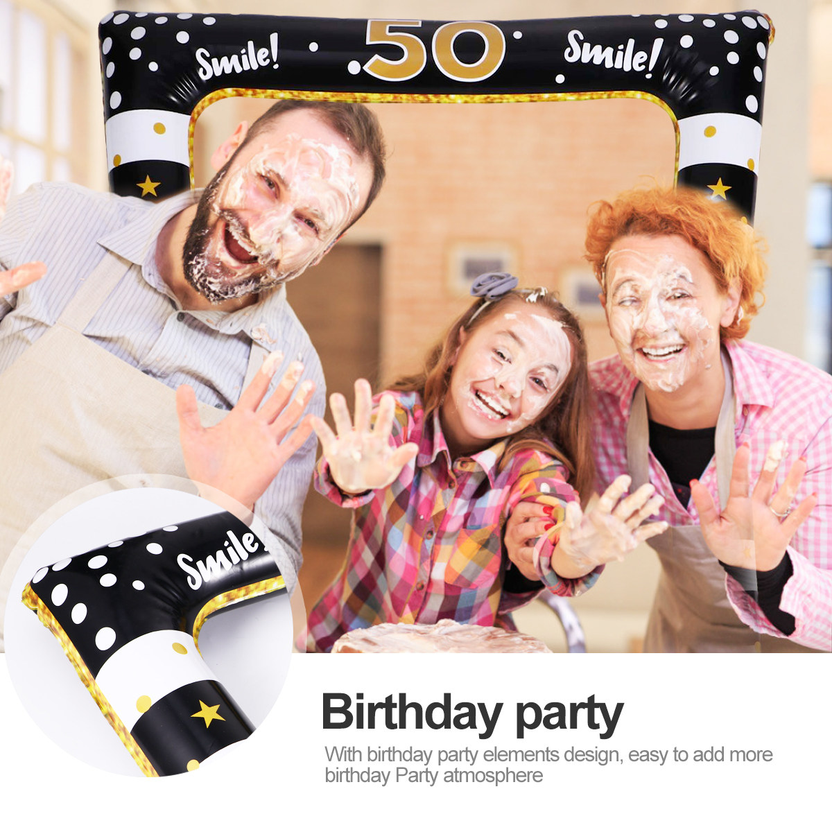 誕生日パーティー用フォトブースフレーム装飾小道具、インフレー - Photo Booth Frame のレビューと価格