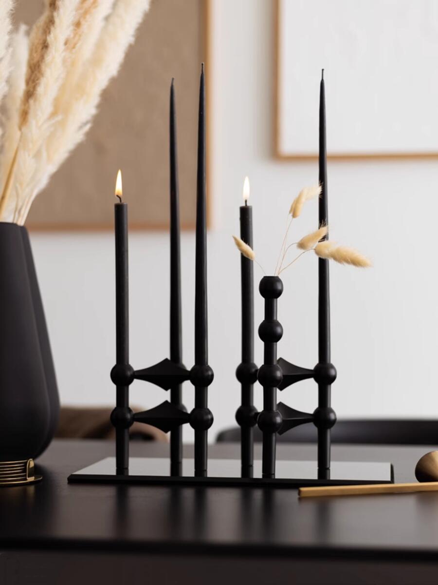金属分子構造キャンドルホルダー黒燭台センターピースリビングル - Centerpiece Stick のレビューと価格