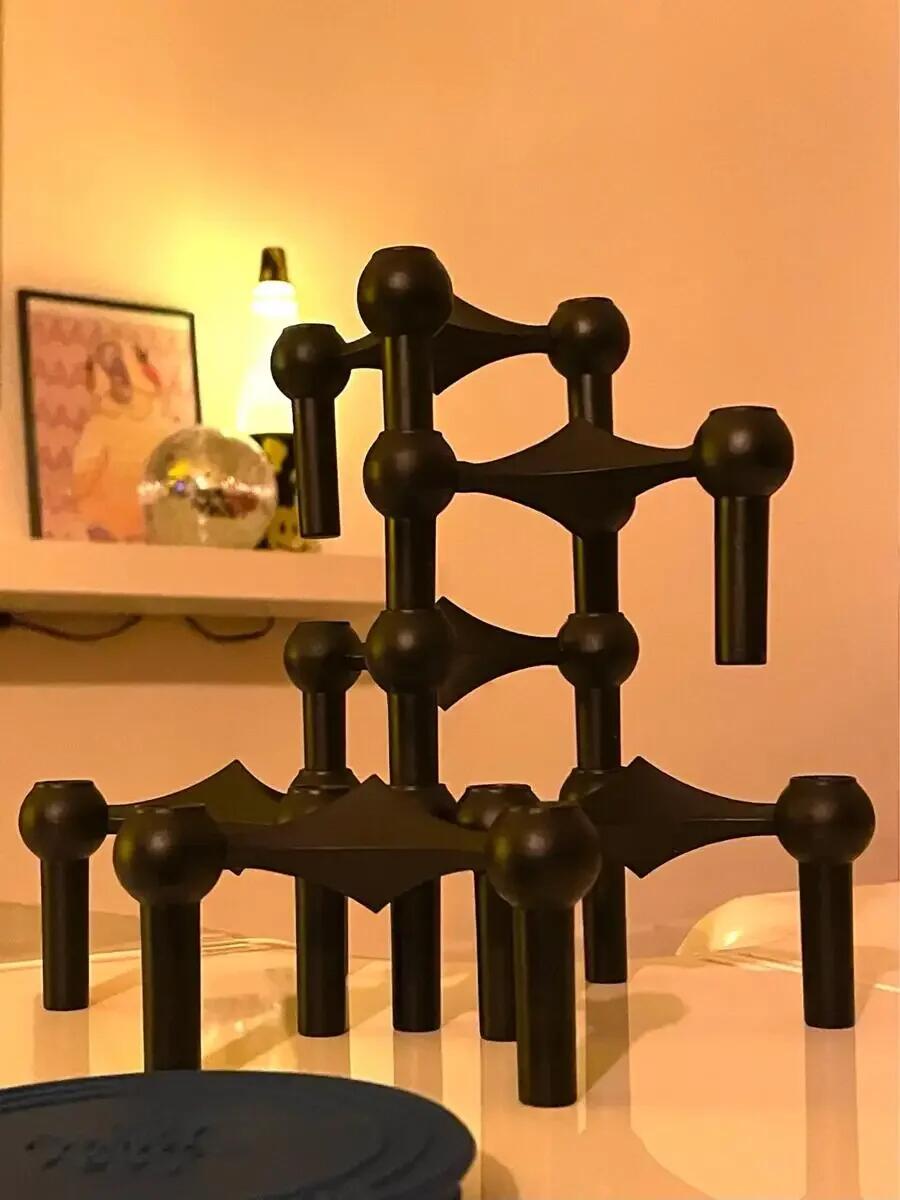 金属分子構造キャンドルホルダー黒燭台センターピースリビングル - Centerpiece Stick のレビューと価格