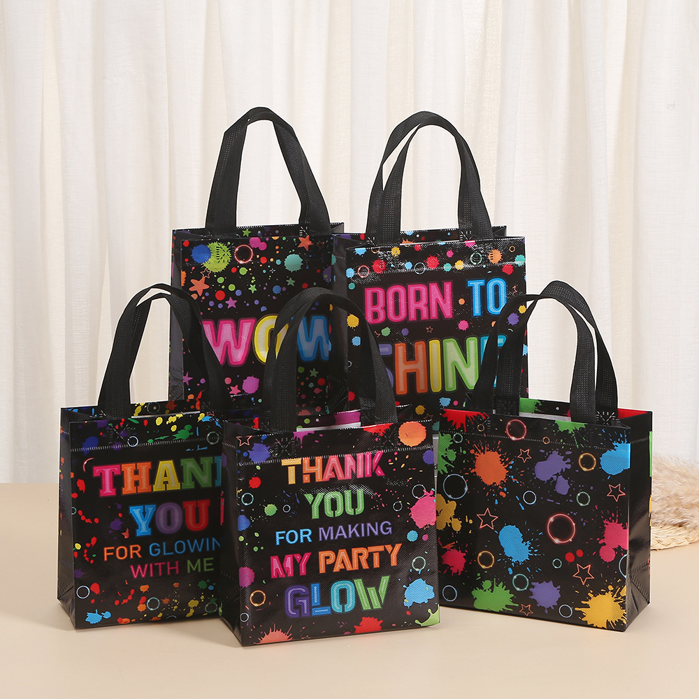 ギフト包装袋 不織布 蛍光落書き風船 キャンディギフトバッグ - Party Event Supply Store のレビューと価格