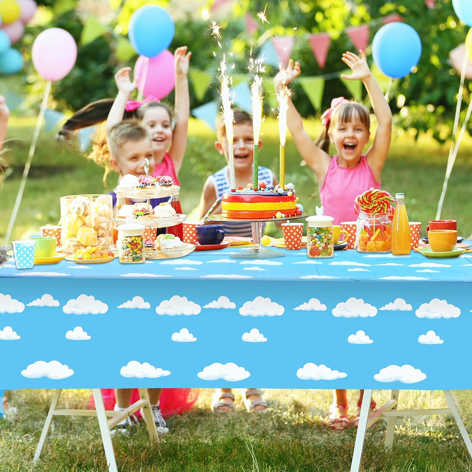 Toyss インスパイアされた誕生日パーティーストーリーテー - Table Cloth Disposable のレビューと価格