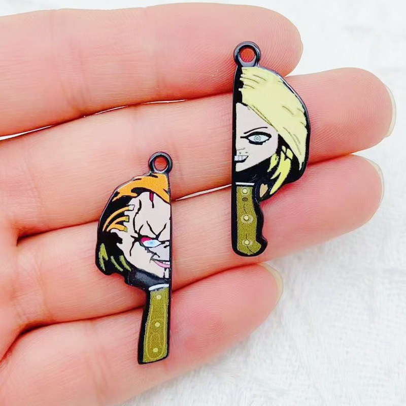 10 個漫画ピエロ面白いカップル片面アクリルジュエリー DI - Party Favor Bag のレビューと価格