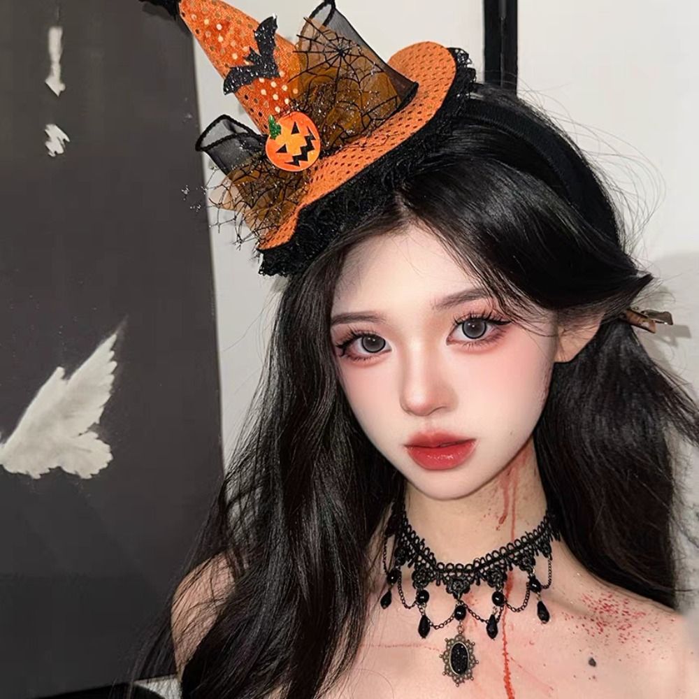 興味深いスパイダーハロウィンウィッチハットヘッドバンドパンプ - Party Hat Cone のレビューと価格