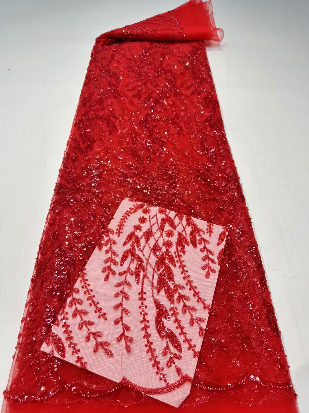 フランス製レース生地 2026 高品質 アフリカ風ビーズ刺繍 - Glitter Tablecloth のレビューと価格