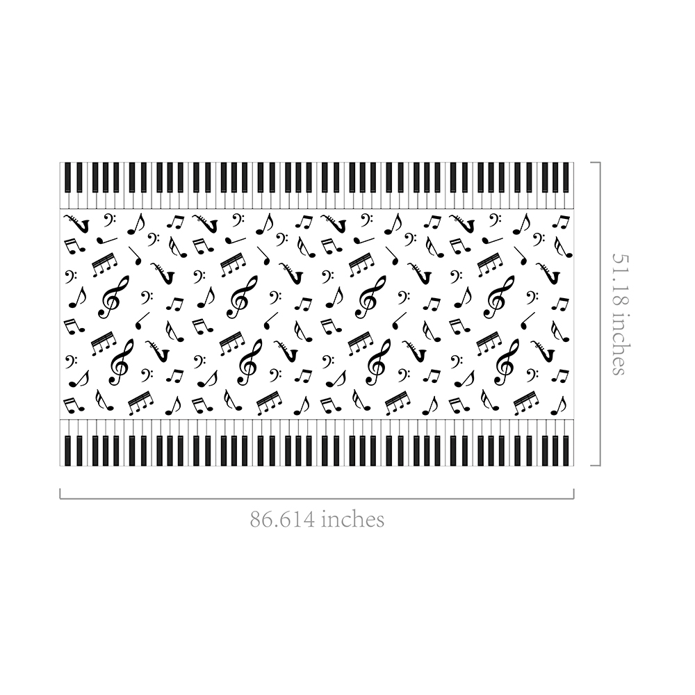 1pc 音符テーブルクロス ディスコ音楽 誕生日パーティー用 - Table Cloth Disposable のレビューと価格