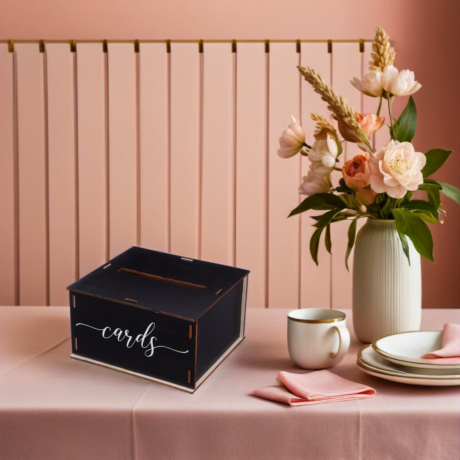 木製ウェディングカードボックス、素朴な記念品封筒ホルダー、レ - Event Party Box のレビューと価格