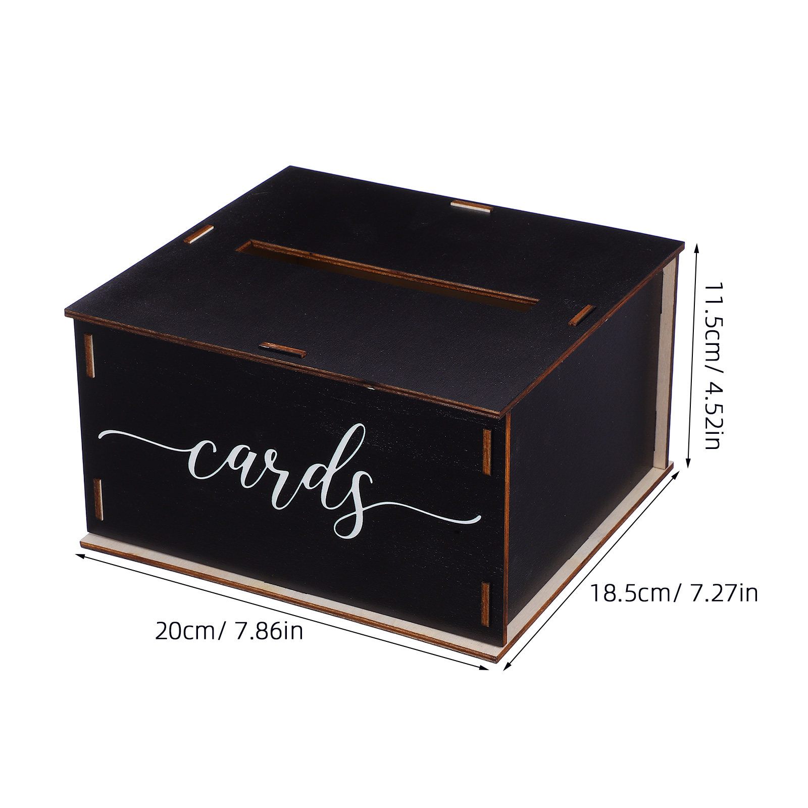 木製ウェディングカードボックス、素朴な記念品封筒ホルダー、レ - Event Party Box のレビューと価格