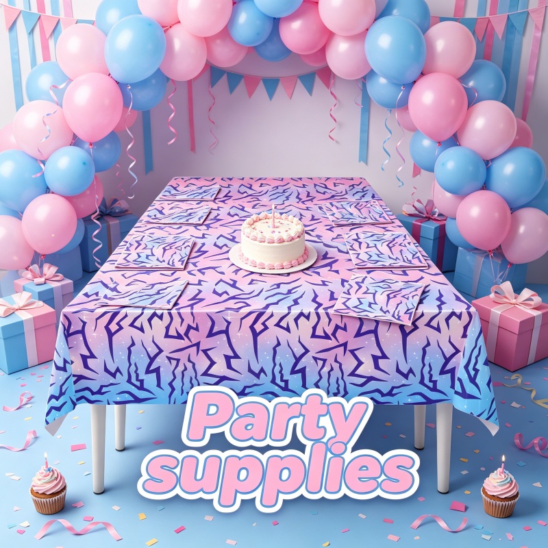 ホットアニメ映画 K-pop ピンクと紫の使い捨てテーブルク - Table Cloth Disposable のレビューと価格