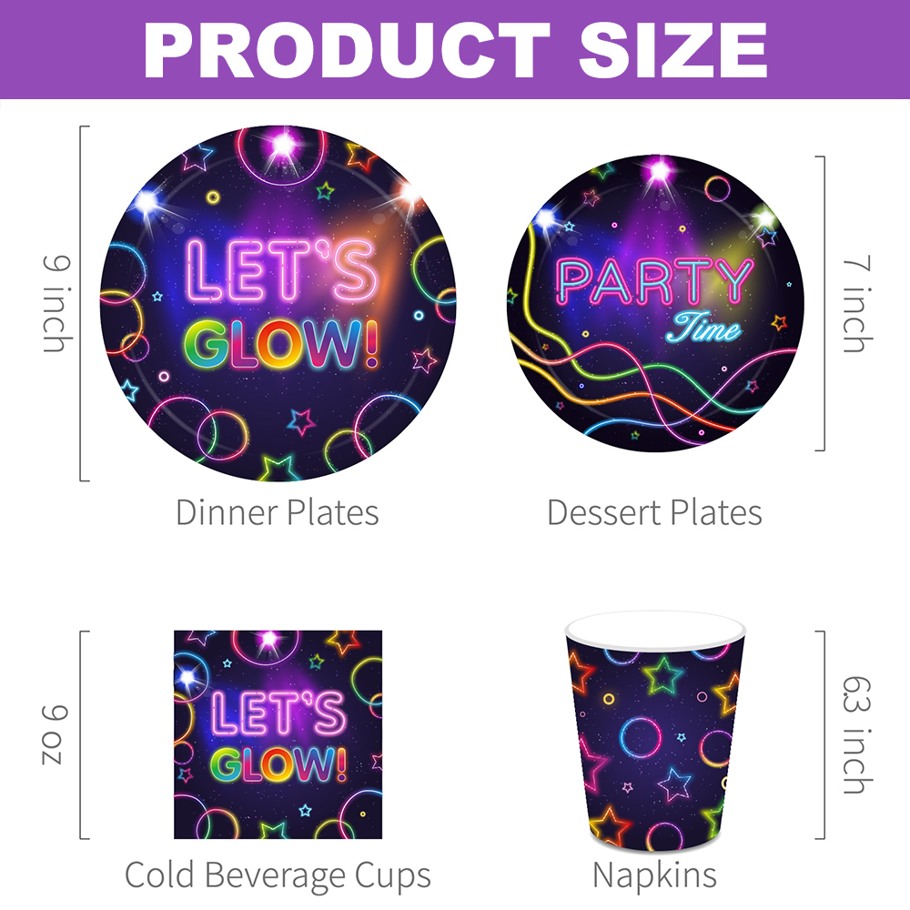 Let's Glow パーティー食器 カップ 紙皿 ナプキン - Let'S Party Event Supply のレビューと価格