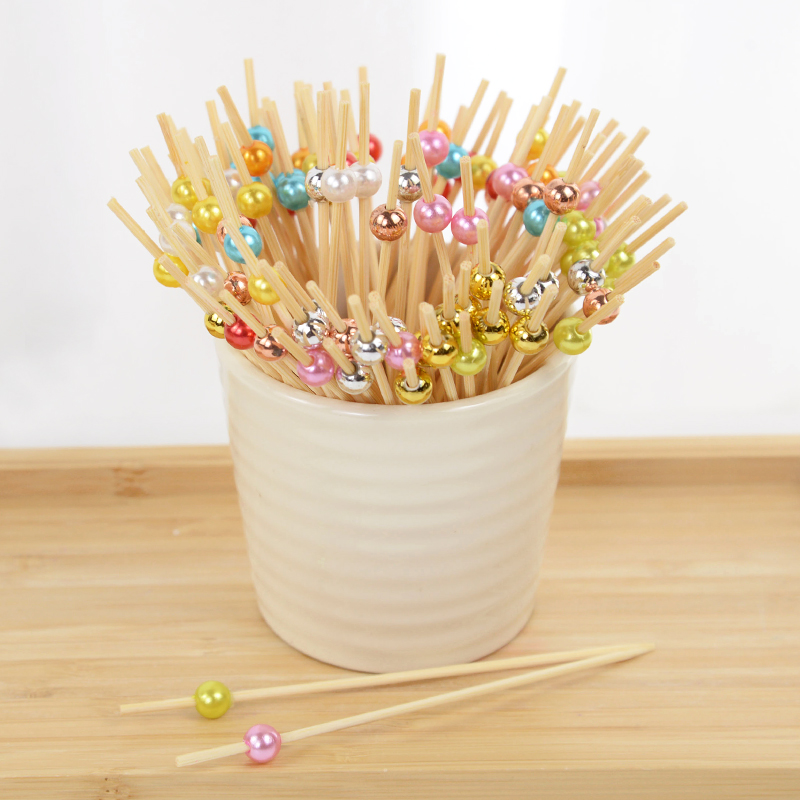 50/100 個かわいいクマハートビーズ竹フルーツスティック - Centerpiece Stick のレビューと価格
