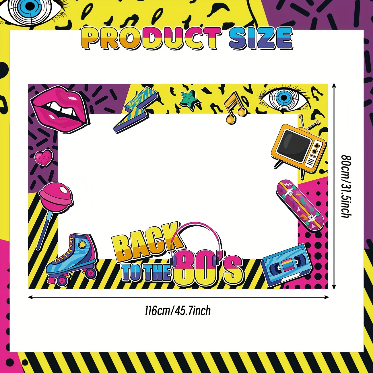 バック・トゥ・ザ・80年代 パーティー フォトブース 小道具 - Photo Booth Frame のレビューと価格