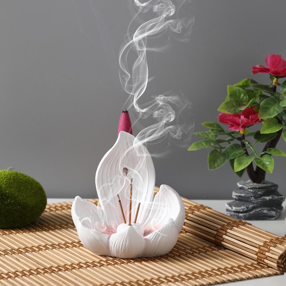 蓮の花の香炉、テーブルセンターピース、逆流香炉、樹脂製香コー - Centerpiece Stick のレビューと価格