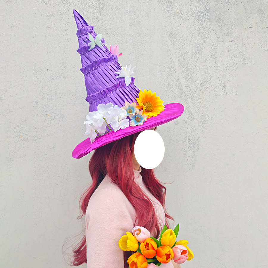 イースターウィッチハット魔法少女帽子パーティーステージ写真撮 - Party Hat Cone のレビューと価格