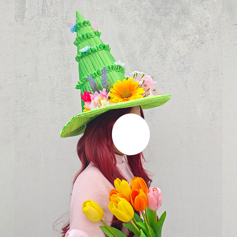 イースターウィッチハット魔法少女帽子パーティーステージ写真撮 - Party Hat Cone のレビューと価格