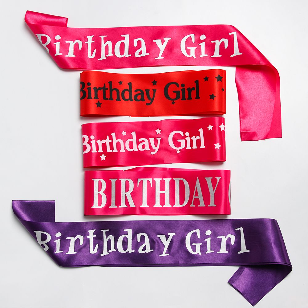 女の子のためのきらびやかなサテンベルト,誕生日パーティーの装 - Birthday Sash Glitter のレビューと価格