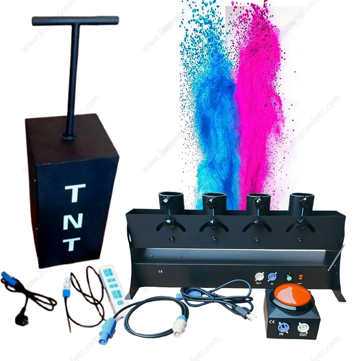 電子スプレー紙吹雪パウダーキャノン4連チューブ ジェンダーリ - Confetti Cannon Tube のレビューと価格