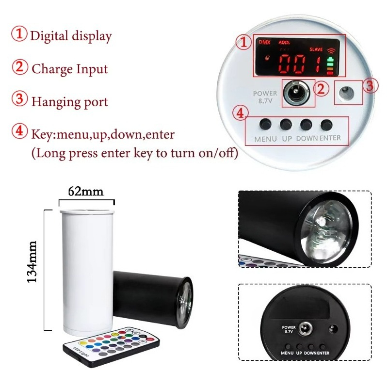 1x15W RGBAW UV LEDピンスポットエフェクトラ - Event Party Dj のレビューと価格