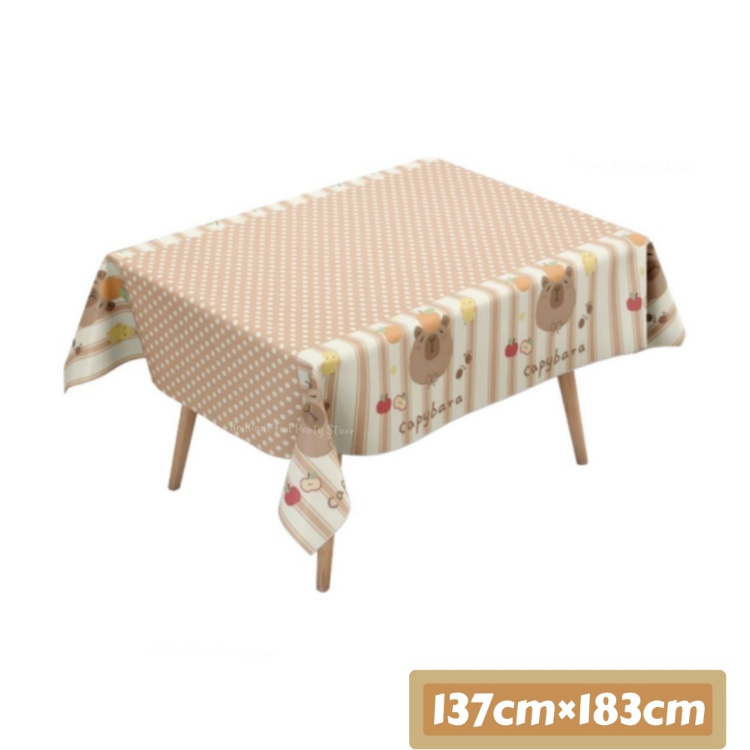 かわいいカピバラテーブルクロス子供の誕生日動物テーマ使い捨て - Table Cloth Disposable のレビューと価格
